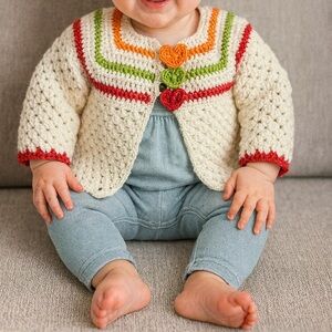 Handmade Crochet Baby Sweater